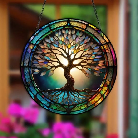 Four Seasons Tree of Life Suncatcher - Picture 2 of 4